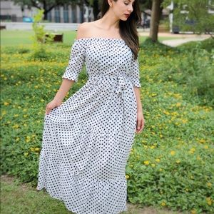 Polka Dot Maxi Dress
